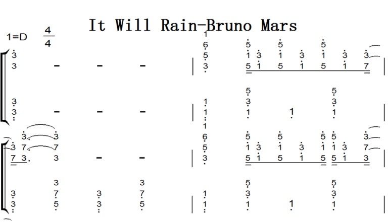 It Will Rain-Bruno Mars  ټ ˫ּ 