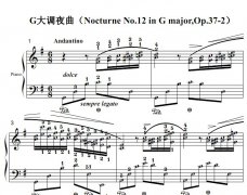 Ф GҹNocturne No.12 in G major,Op.37-2 