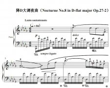 Ф DҹNocturne No.8 in D-flat major Op.27-2