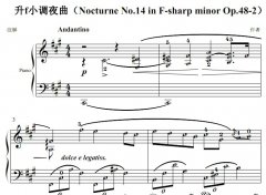 Ф fСҹNocturne No.14 in F-sharp minor Op.48-2