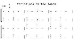 Variations on the Kanon 