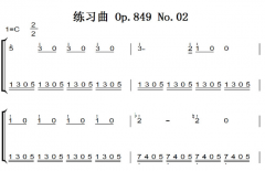 C.Czneryᣩϰ Op.849 No.02 ԭ ˫ּ  ټ 