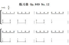 C.Czneryᣩϰ Op.849 No.12 ԭ ˫ּ  ټ 