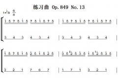 C.Czneryᣩϰ Op.849 No.13 ԭ ˫ּ  ټ 