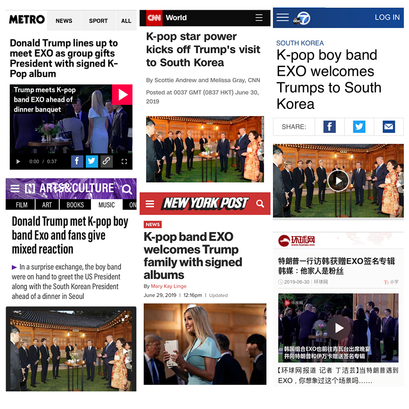 EXO相关海外媒体报道截图 (左起Metro, CNN, ABC7 News, The National, New York Post, 环球....jpg