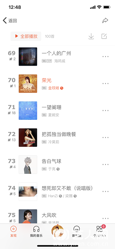 冷莫茹《把孤独当做晚餐》新歌榜TOP70.png